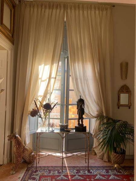 Confection rideaux en taffetas à plis flamands pour hôtels particuliers Aix en Provence