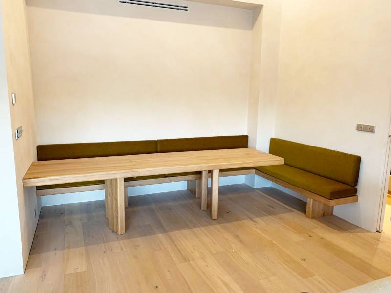 Confection sur mesure de matelas et dossiers pour banquettes - Villa Le Tholonet (Aix en Provence)